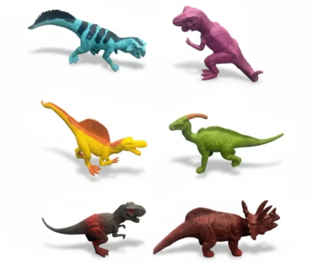 MT 6 pcs dinosaur set medium size(rubber) for kids age(0-3Y)