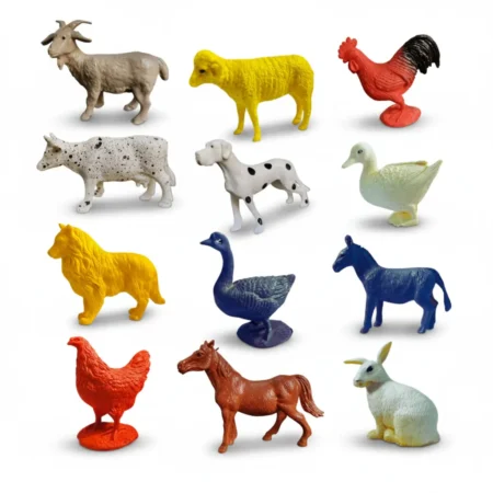 MT 12 pcs farm animal toys(rubber) for kids age(0-3Y)