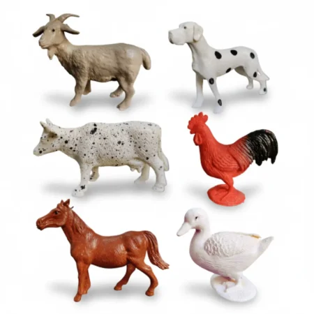 MT 6pcs farm animal toys(rubber) for kids age(0-3Y)