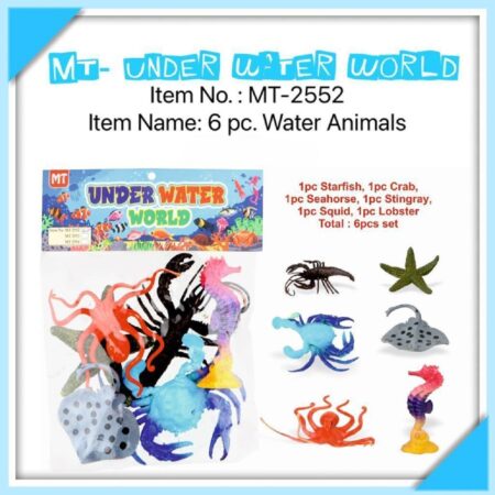 MT 6 pcs water animals big size(rubber) for kids age(0-3Y)