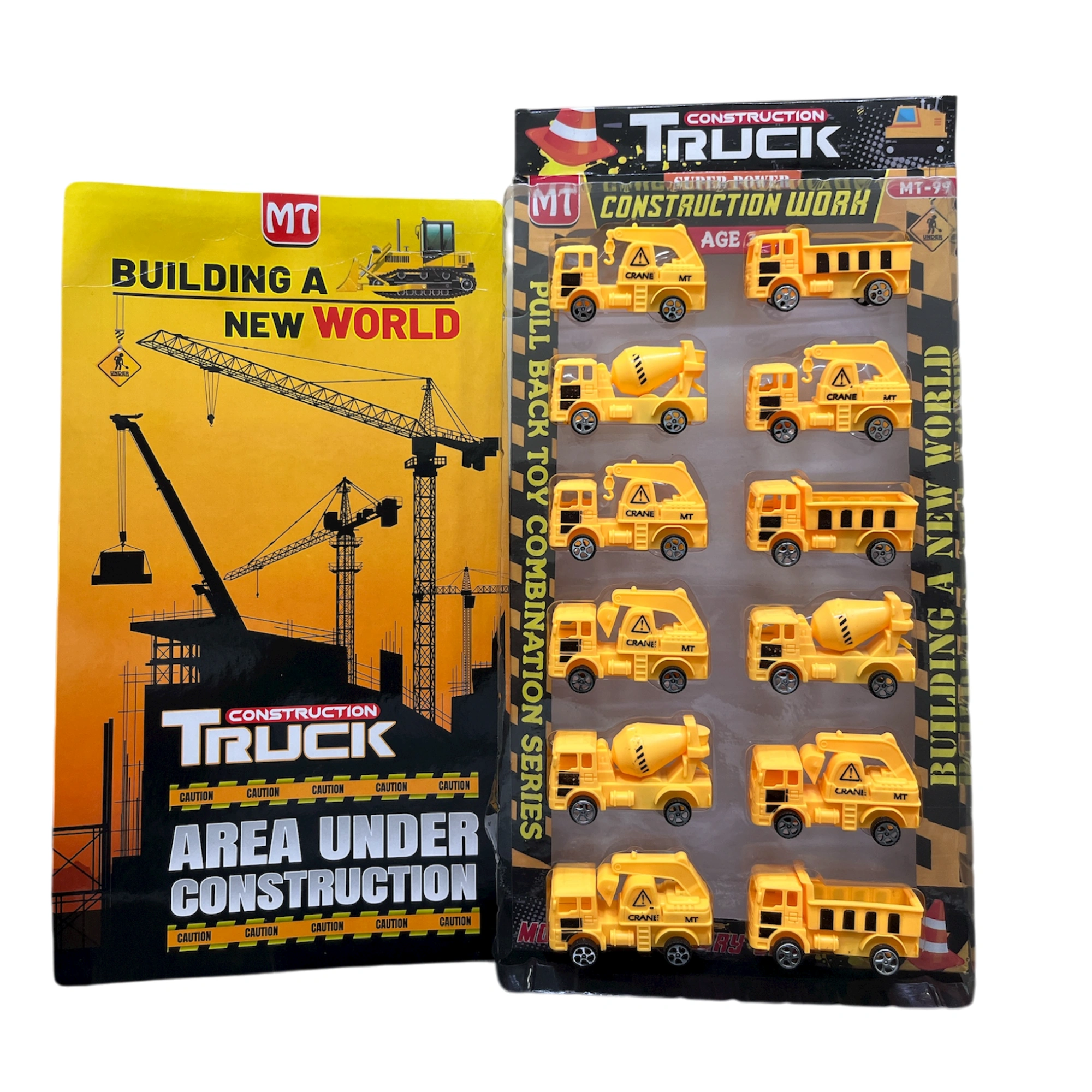 12 pcs Pullback and Construction Work Truck Toy Set