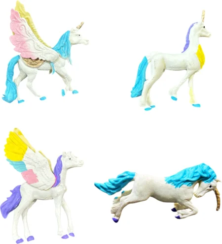 ZESTHOME Limited Edition Unicorn Figures | 4-Piece Collectible Toy Set