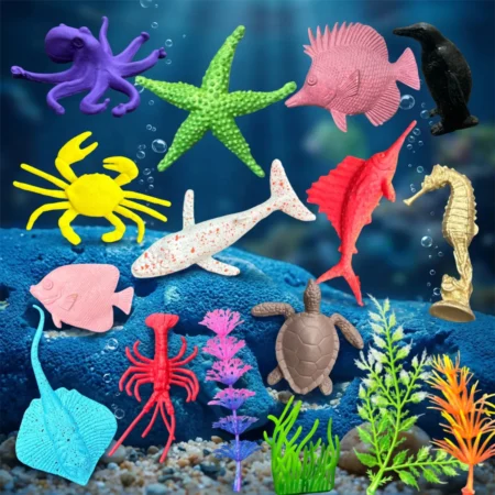 MT17-Piece Ocean Animal Toy Set | Realistic Sea Creature Figures