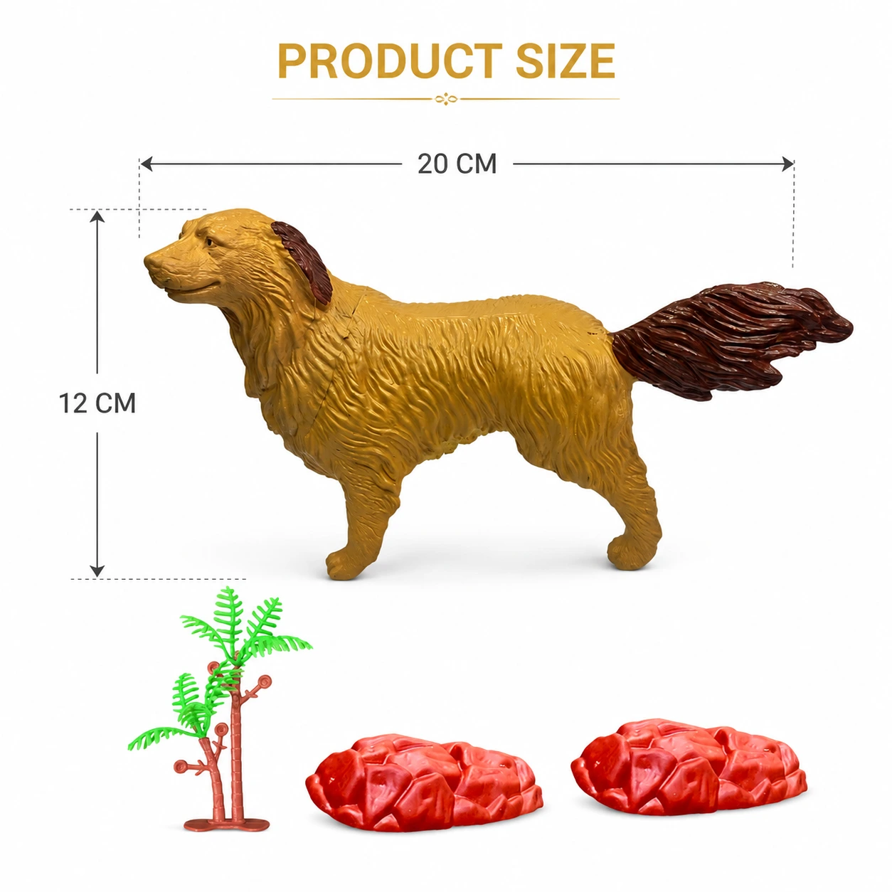 ZESTHOME Big Realistic Dog Toy Set for Kids – 4 Pieces - Image 2