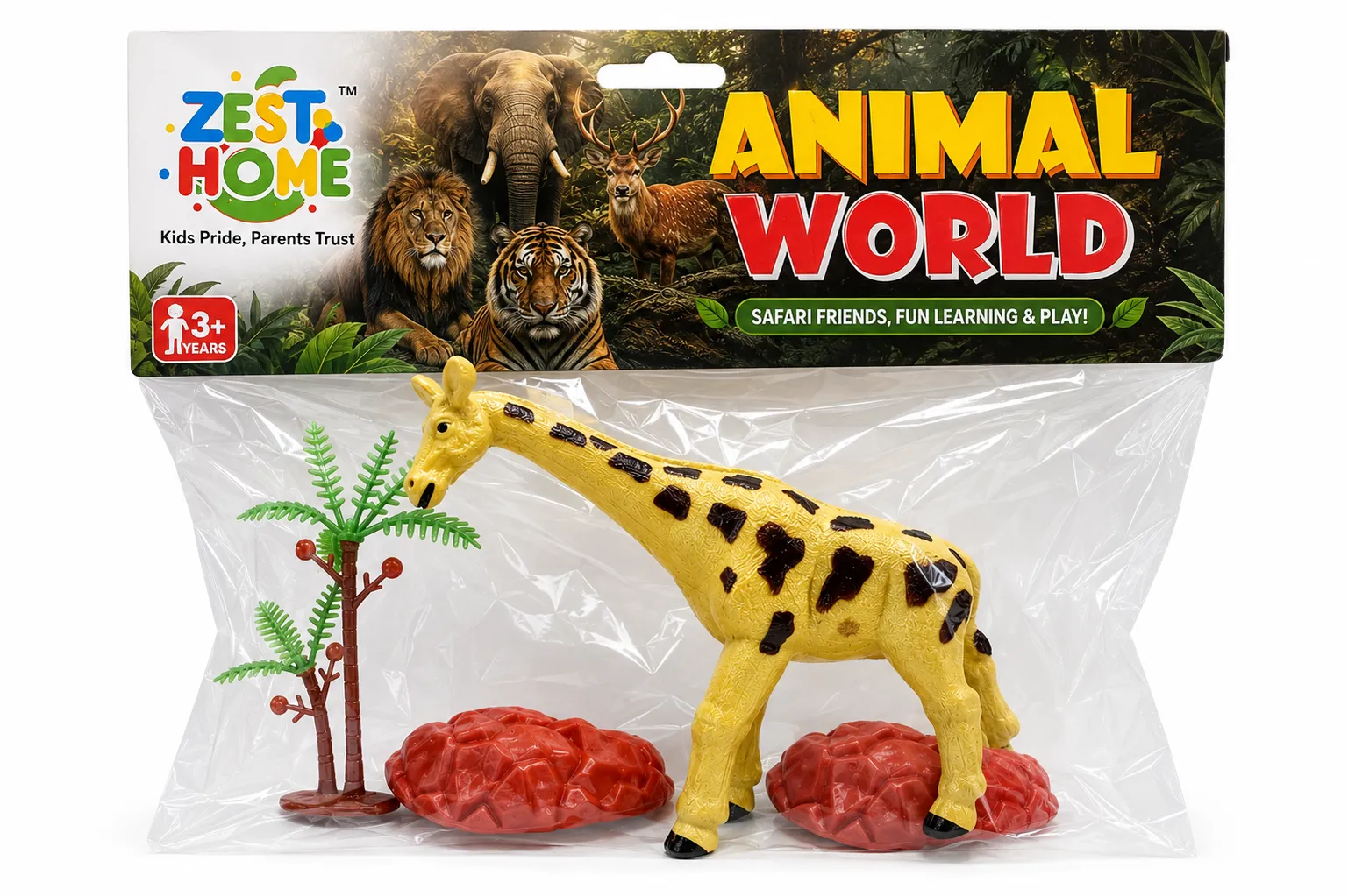 ZESTHOME Big Giraffe Toy Set for Kids – 4 Pieces | Ages 3+ - Image 6