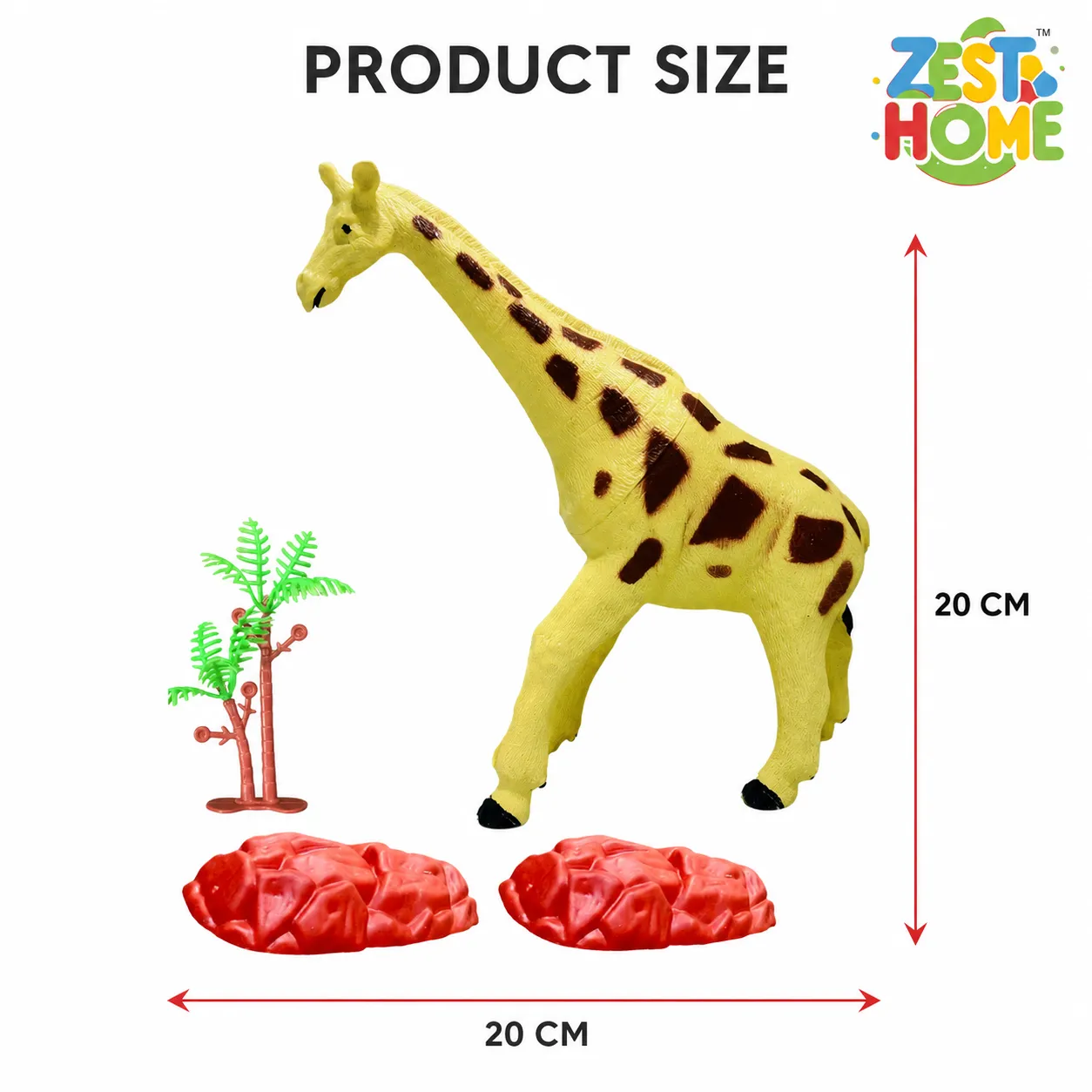 ZESTHOME Big Giraffe Toy Set for Kids – 4 Pieces | Ages 3+ - Image 3