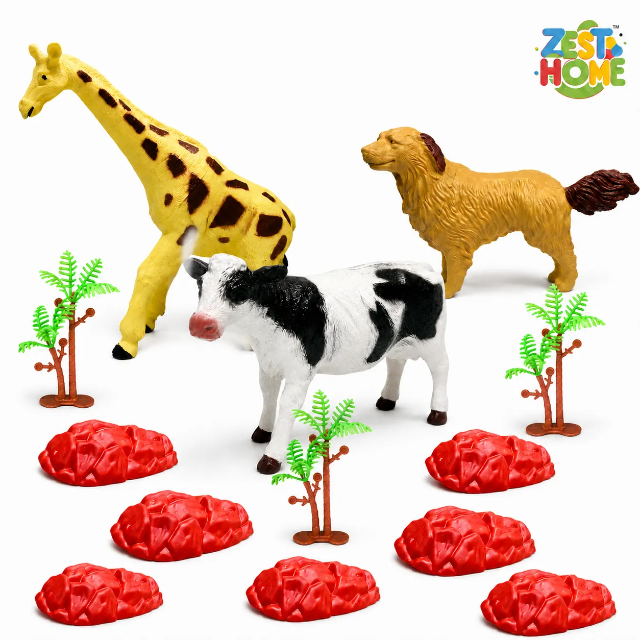 ZestHome Combo Big-Size Animal Toy Set for Kids – 3-Piece - Image 12