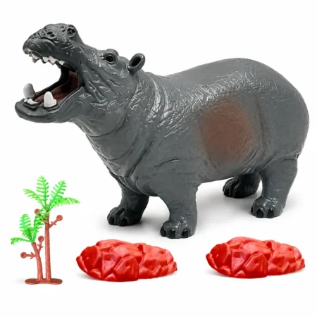 ZESTHOME Big Hippopotamus Toy for Kids |  | 3-Piece Playset | Ages 3+