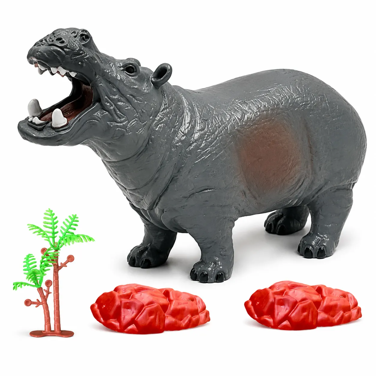 ZESTHOME Big Hippopotamus Toy for Kids |  | 3-Piece Playset | Ages 3+