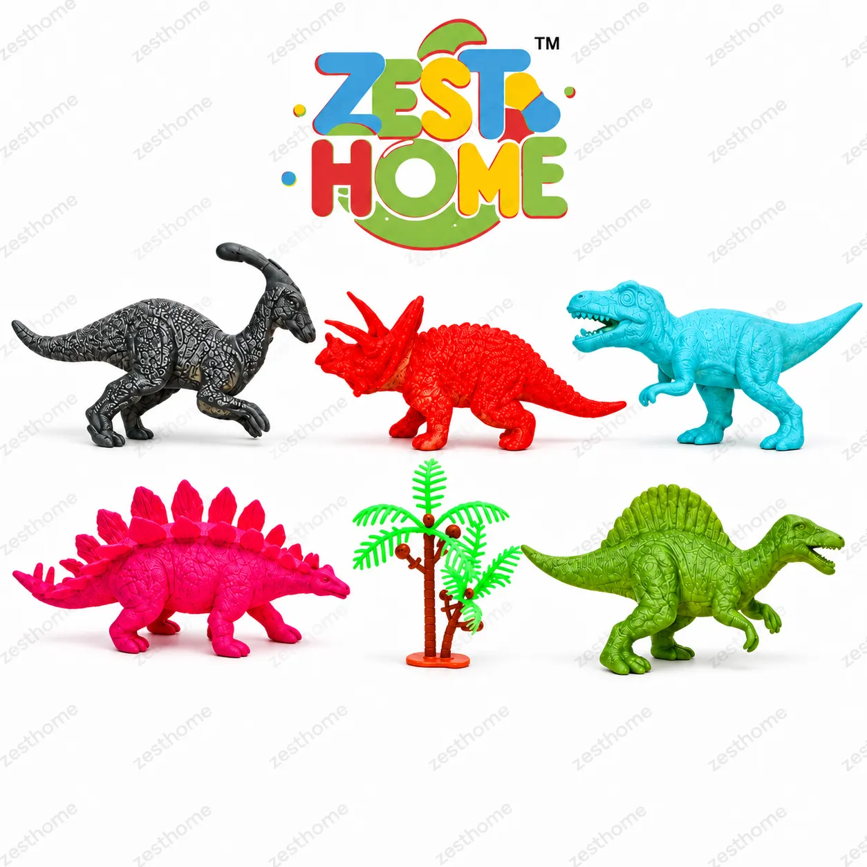 ZESTHOME 6 Small Dinosaur Toys for Kids, Ages 3+